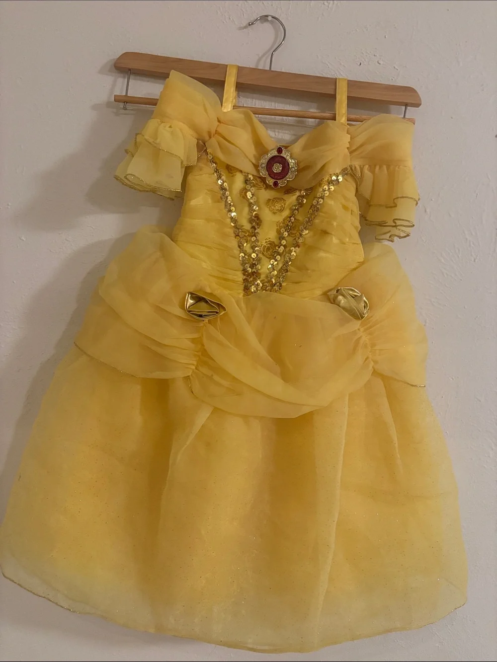 Disney Yellow belle Princess Ball Gown Kids Costume